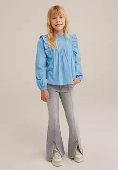 Блуза WE Fashion, светло-голубой