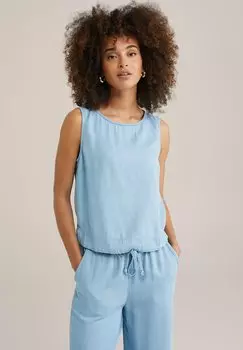 Блуза WE Fashion, светло-голубой