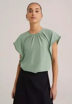 Блуза WE Fashion, светло-зеленый