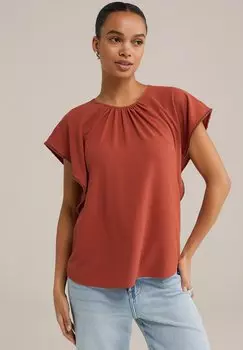 Блуза WE Fashion, темно-красный
