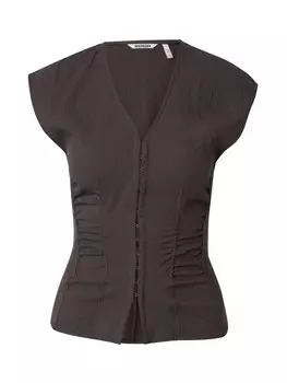 Блуза WEEKDAY Alec, темно-серый