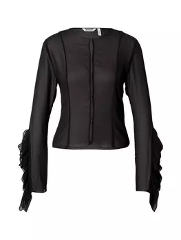 Блуза WEEKDAY Sasha, черный