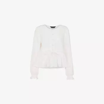 Блуза Whistles Button-Down с пуговицами, белый