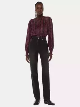 Блуза Whistles Circle Link Long Sleeve, цвет black/multi