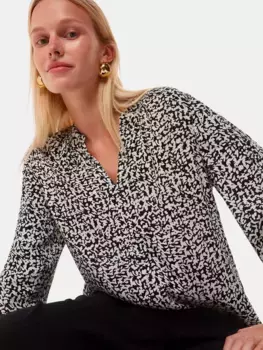 Блуза Whistles Scribble Print, цвет black/white