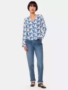 Блуза Whistles Spun Triangle, цвет blue/multi