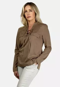 Блуза WITH BINDING REGINA FASHION, бежевый