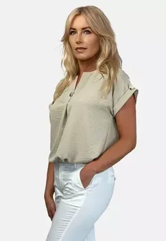 Блуза WITH BUTTON REGINA FASHION, бежевый