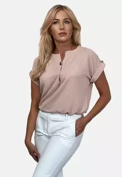 Блуза WITH BUTTON REGINA FASHION, светло-розовый