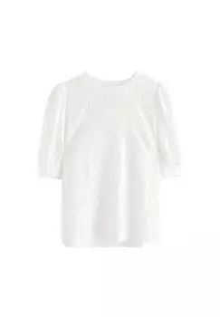 Блуза WITH EMBROIDERY Lindex, белый