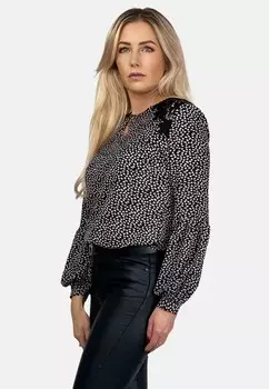 Блуза WITH GUIPURE INSERTS REGINA FASHION, белый