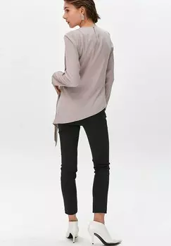 Блуза WITH METAL BUCKLED KNOT DETAIL Rue les crateurs, серый