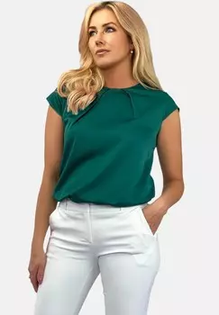 Блуза WITH TWO PLEATS REGINA FASHION, зеленый