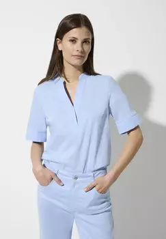 Блуза WITH V-NECK More & More, светло-голубой