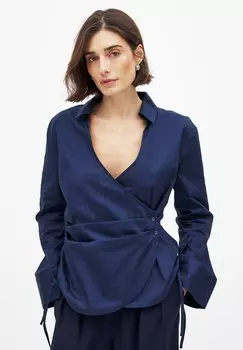 Блуза WRAP NA-KD, синий