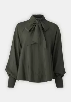Блуза YASNISINA YAS, темно-зеленый