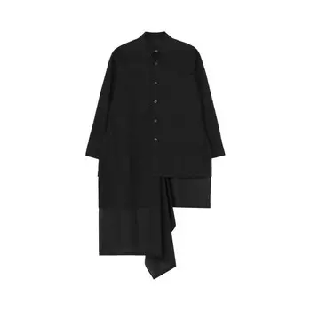 Блуза Yohji Yamamoto Asymmetric Long Blouse, черный
