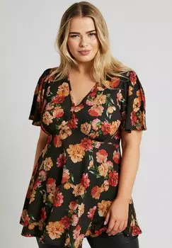 Блуза Yours Clothing, черный