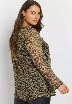 Блуза Yours Clothing, коричневый