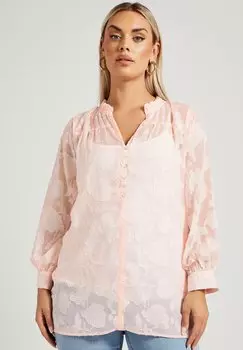 Блуза Yours Clothing, розовый