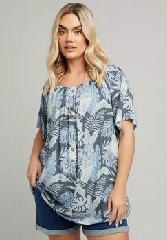 Блуза Yours Clothing, синий