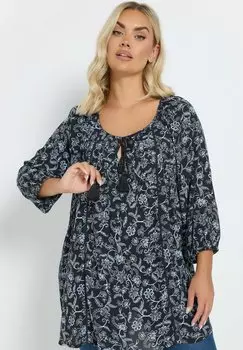 Блуза Yours Clothing, темно-синий