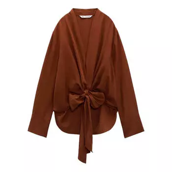 Блуза Zara Asymmetric Multiway, медный