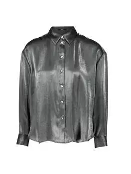 Блуза Zero Bluse glnzend mit Knopfleiste, цвет Forged Iron