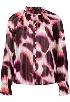 Блуза Zero Chiffon mit Plisseefalten, цвет CreamPurple