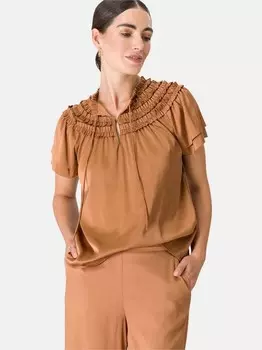 Блуза Zero, коричневый