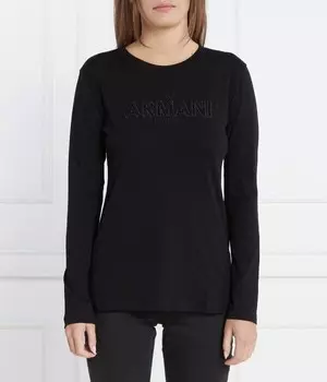 Блуза женская Armani Exchange с логотипом, черный