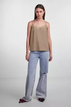 Блуза Женская/Девочка Серебристая Норка PIECES, зеленый