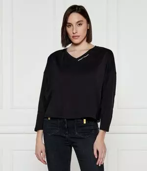 Блуза женская Elisabetta Franchi с v-образным вырезом, черный