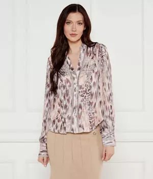 Блуза женская Guess Jeans с принтом, розовый