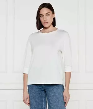 Блуза женская Marc Cain свободного кроя с рукавом 3/4, экрю