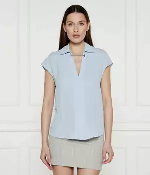 Блуза женская Patrizia Pepe с короткими рукавами, голубой