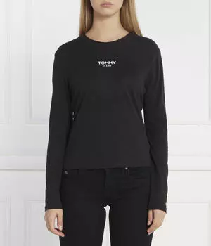 Блуза женская Tommy Jeans с надписью, черный