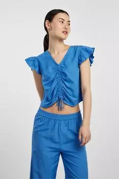 Блуза Женское/Девочка Марина PIECES, темно-синий