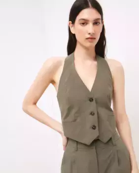 Блуза-жилет из поплина Tintoretto, цвет 520 Kaki