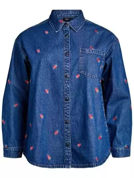 Блуза Zizzi Jeva, синий деним