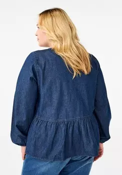 Блуза Zizzi, темно-синий деним