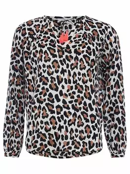 Блуза Zwillingsherz Finja, цвет wei/hellbraun/schwarz