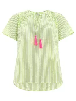 Блуза Zwillingsherz Neon Streifen, зеленый