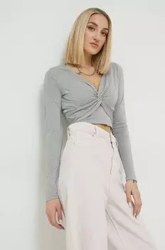 Блузка Abercrombie & Fitch, серый