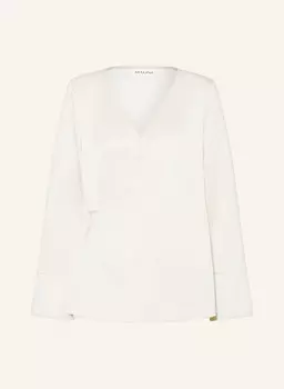 Блузка Adina с запахом из атласа Malina, белый
