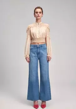 Блузка adL, принт бежевый