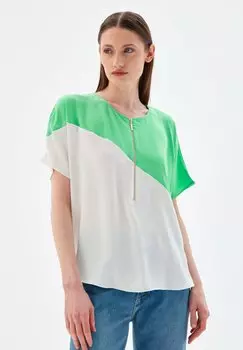 Блузка adL с молнией, зеленый