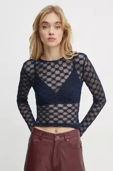 Блузка ADONI Bardot, темно-синий