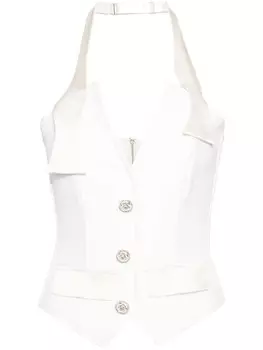 Блузка After Hours Tuxedo Corset Seen Users, белый