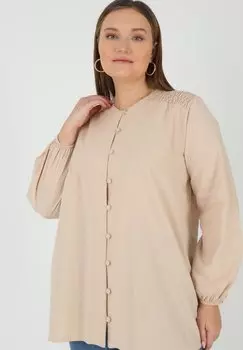 Блузка ALIA Modanisa, бежевый